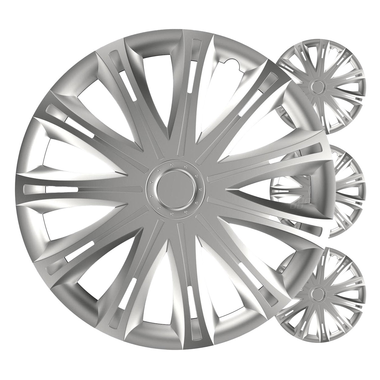 Versaco Radkappen Spark Silber 14 Zoll, Set mit 4 Stück