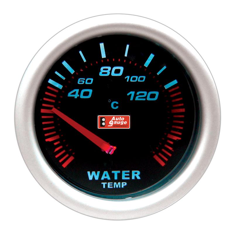 Wassertemperaturanzeige schwarz 5,8 cm Auto Gauge
