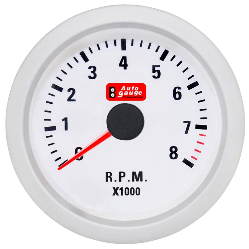 Drehzahlmesser Weiß 2 Zoll Auto Gauge