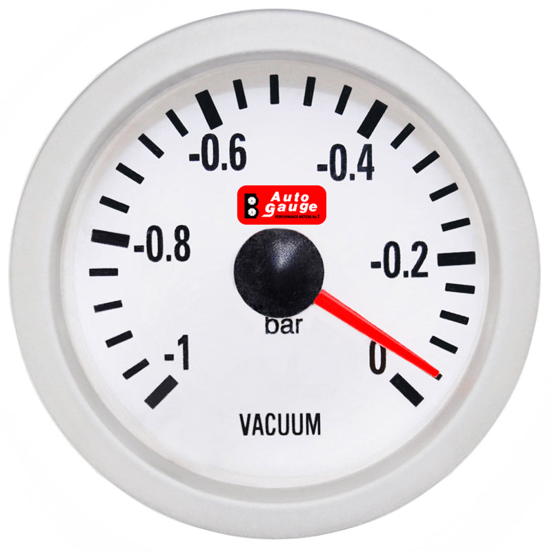 Vakuummesser weiß 2" Auto Gauge