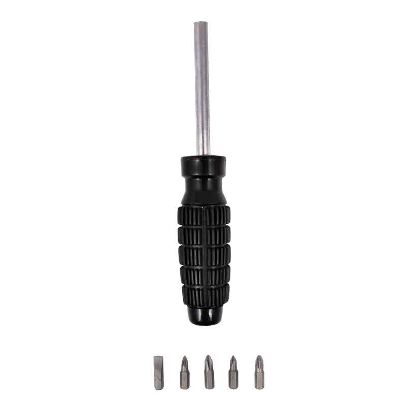 5-in-1-Schraubendreher mit 1 Griff und 5 Bits