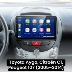 107, C1, Aygo 05–14 – 10,1-Zoll-Radio mit Apple CarPlay und Android Auto