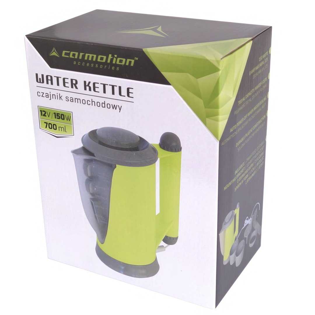 CARMOTION Auto-Wasserkocher mit 2 Tassen, Besteck und Sieb