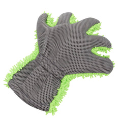 Waschhandschuh aus Mikrofaser mit Chenille-Fingern und Mesh