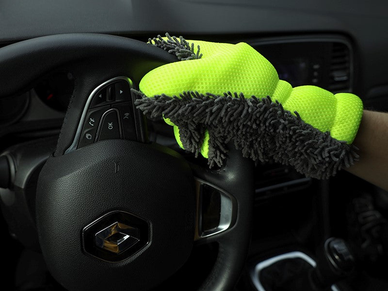 CARMOTION Mikrofaser-Waschhandschuh mit Mesh