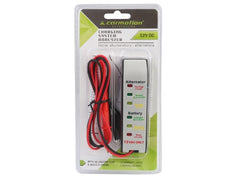 12V Batterie- und Lichtmaschinentester von CARMOTION mit LED-Anzeigen
