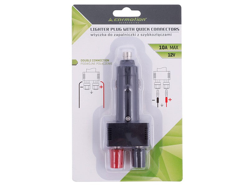 Zigarettenanzünderstecker für 12/24 V mit Schnellanschlüssen