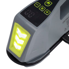 Kompakter Luftkompressor für 12V und 230V mit LED-Taschenlampe