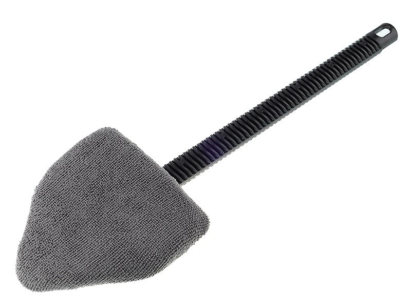 Mikrofaser-Fensterreiniger mit dreieckigem Kopf und 38 cm Griff