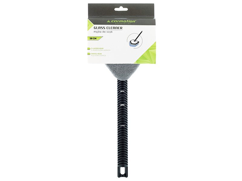 CARMOTION Fensterreiniger mit Schwamm, Mikrofaser und 38 cm Griff