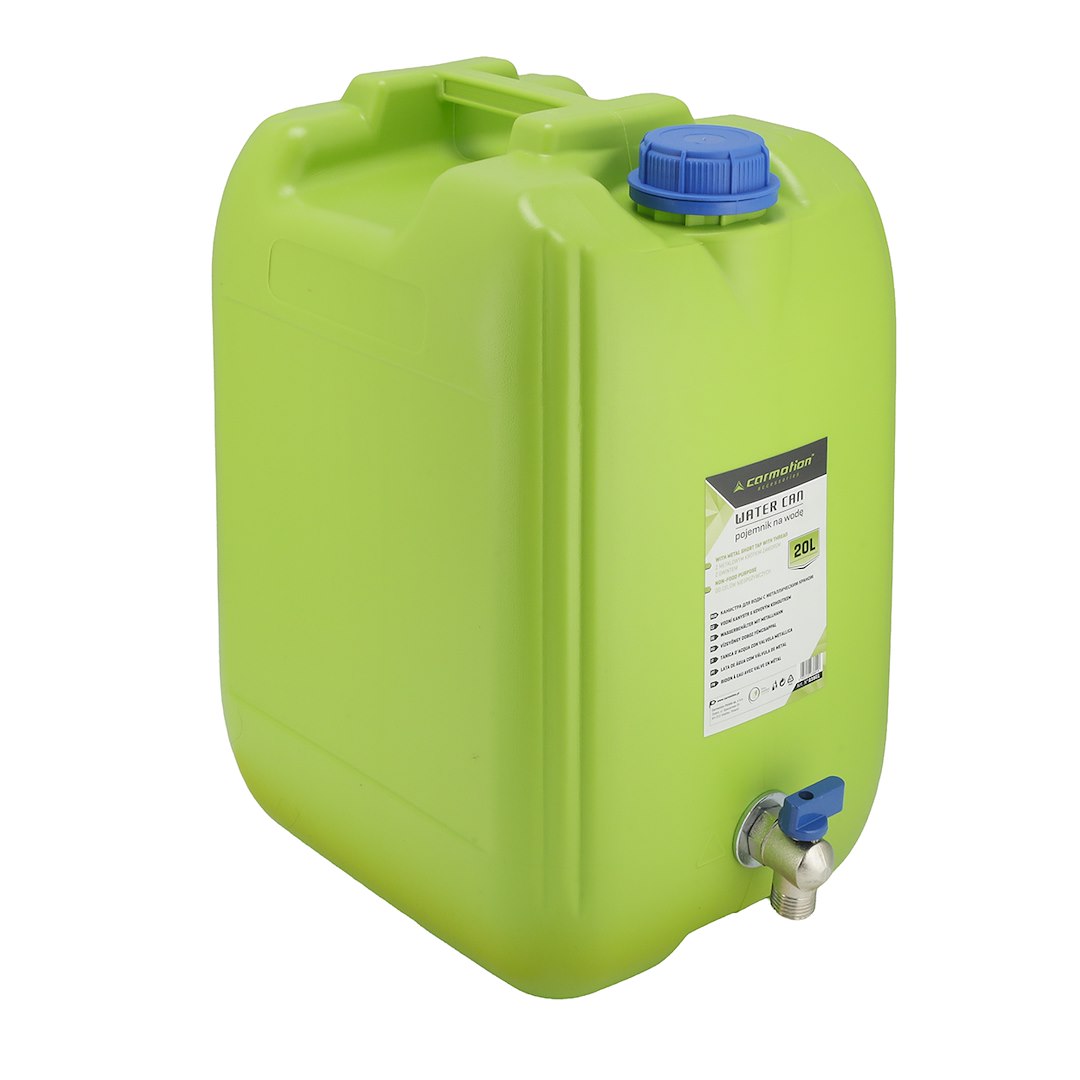 20-L-Wasserkanister mit kurzem Metallhahn