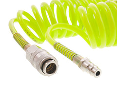 PU-Spiralschlauch 15 m mit Schnellkupplung und DN7.2-Stecker