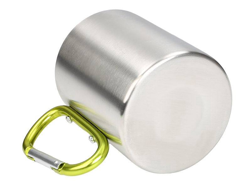 Edelstahlbecher mit doppelwandiger Metallkonstruktion und 300 ml Fassungsvermögen