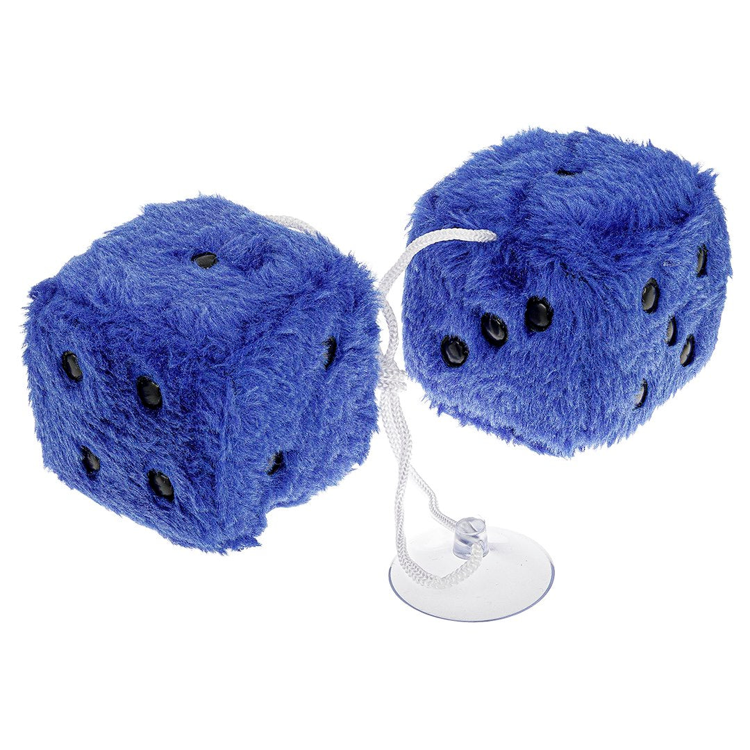 Blaue Plüschwürfel fürs Auto 60x60 mm