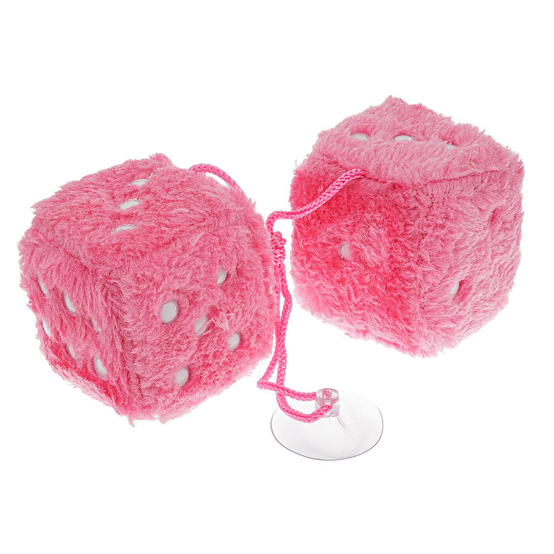 Plüschwürfel fürs Auto 60x60 mm in Pink