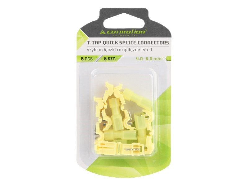 CARMOTION T-Typ-Schnellverbinder Gelb für 4,0–6,0 mm² Kabel