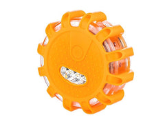 Orange Warnleuchte mit Magnet und Haken, 12 LEDs und 3 LEDs