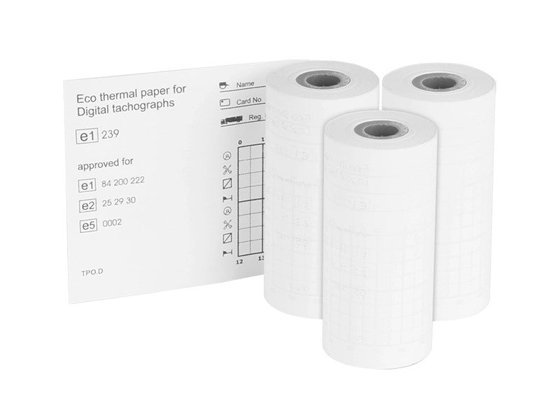 Tachografenpapier für digitalen Tachografen, 3 Rollen x 8 m
