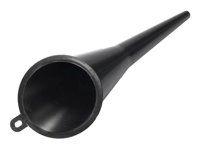 Abgewinkelter Trichter mit 8 cm Einfüllöffnung und 29 cm Länge