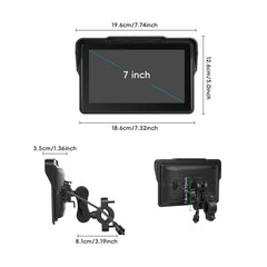 7” Motorrad-Bildschirm mit CarPlay, Android Auto, AirPlay und TPMS 