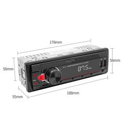 Universelles 1-DIN Autoradio mit Bluetooth, FM & USB – MP3-Player mit LED-Display 