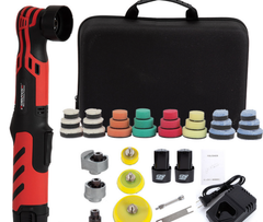 Mini-Poliermaschine 12V kabellos – 24-teilig mit 2 Akkus 