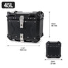 Motorrad-Topcase 45L – Wasserdichte Aufbewahrungsbox mit Montageplatte 