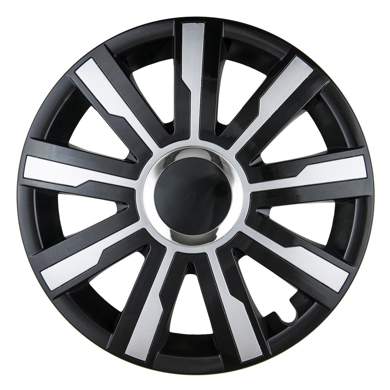 Radkappe Mirage 14 Zoll in Schwarz und Silber
