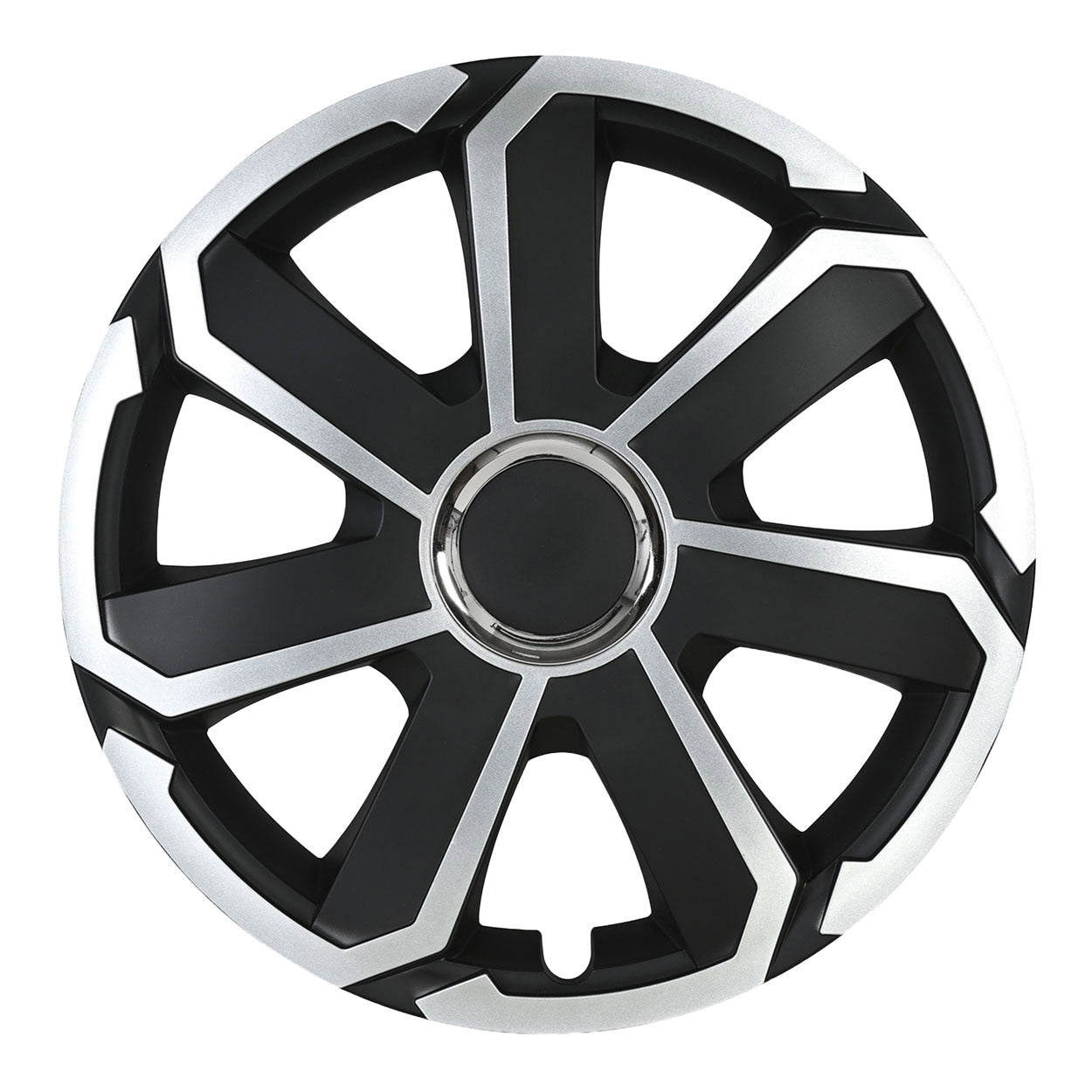 AEROSPIN Radkappe in Schwarz und Silber für 16-Zoll-Stahlfelgen