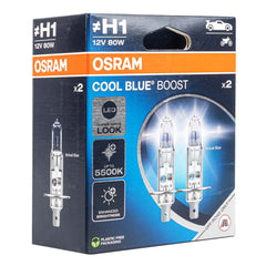 Osram H1 Halogenlampen 12V 55W P14,5s Cool Blue Boost 5500K, 2 Stk.