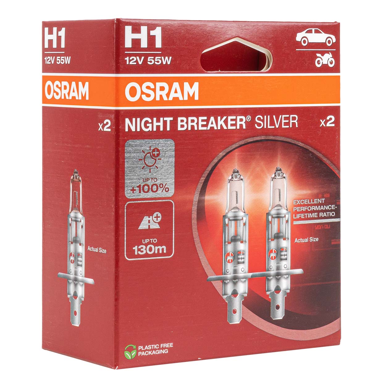 Osram H1 NIGHT BREAKER SILVER Halogenlampe 12 V 55 W