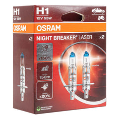 Osram H1 Night Breaker Unlimited Halogenlampen 12 V 55 W, 2 Stück.