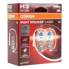 Osram H3 NIGHT BREAKER LASER Halogenlampe 12 V 55 W
