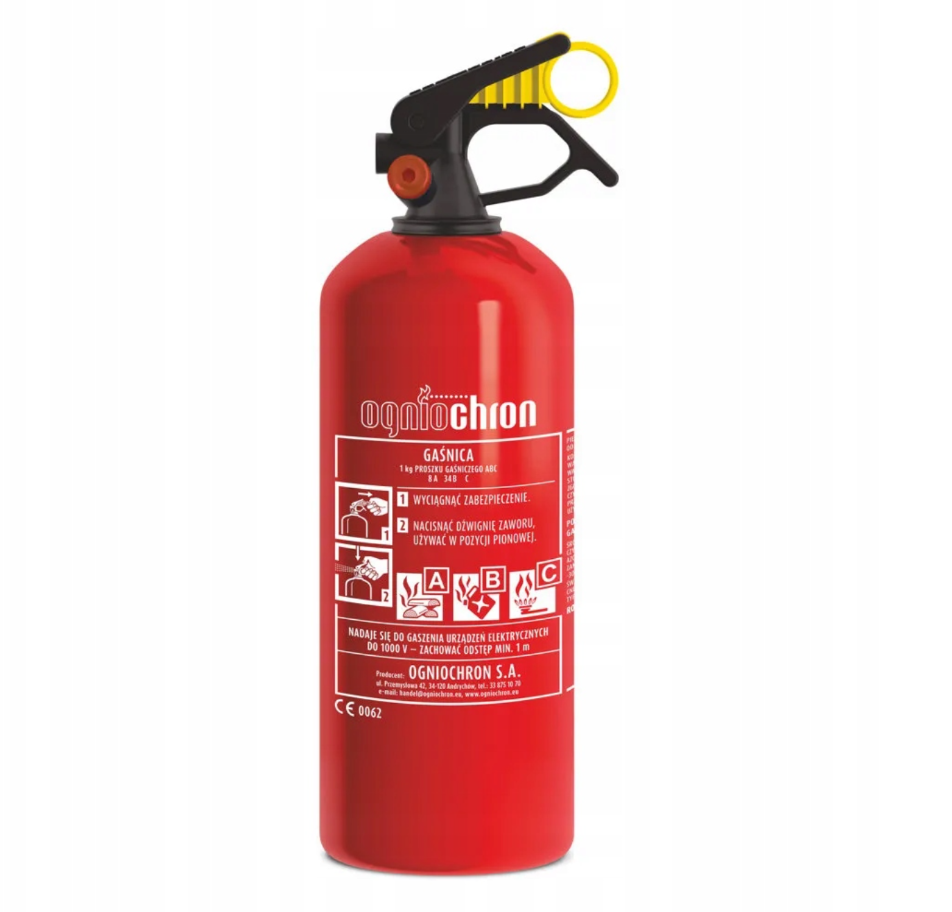 ABC-Pulverlöscher 1 kg fürs Auto mit Wandhalterung