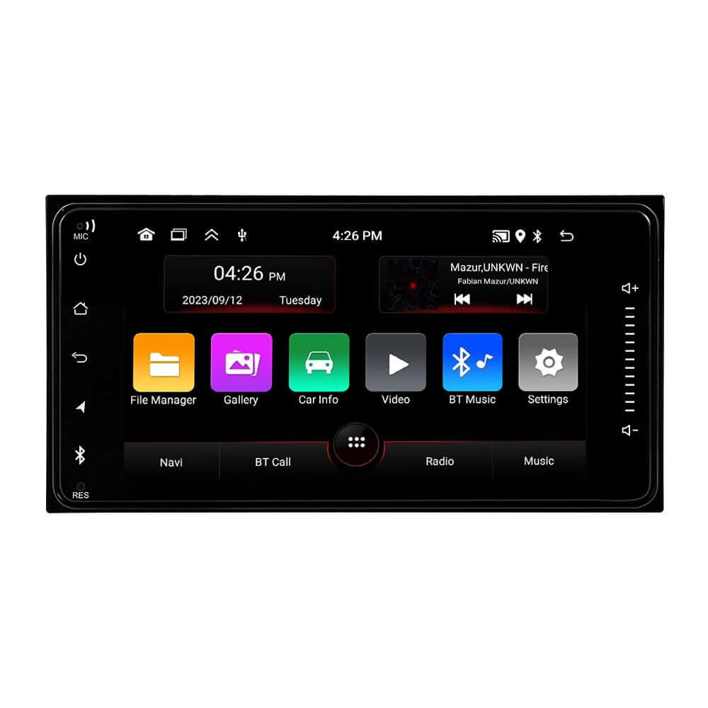 Toyota Universel – 7" Radio m. Apple CarPlay og Android Auto med moderne funktioner og interface