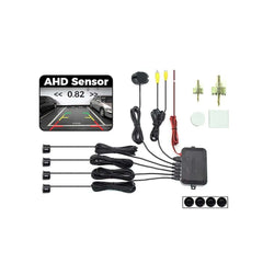 Parkingsensor-Set mit 4 Sensoren und Rückfahrkamera – Anzeige im Radio – Carmediaeurope.com