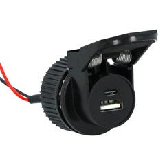 Carpoint Einbaubuchse USB-A + USB-C 12/24V 