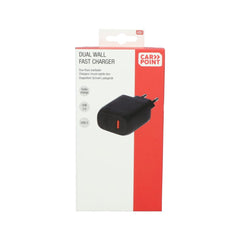 Carpoint Schnellladegerät mit zwei Anschlüssen (Wand) – 20 W USB-C + 18 W USB-A 3.0 