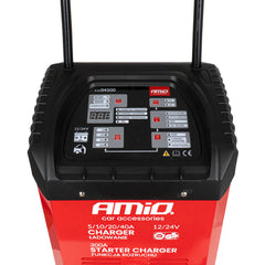 AMiO Batterieladegerät mit Starthilfe 12/24 V – 40 A / 300 A 