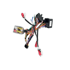 Radiokabel für Audi mit Bose-System – Produktbild mit Kabelanschlüssen für 7" und 9" Bilmedie-Radios