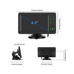 Babykamera fürs Auto mit 4,3" HD-Bildschirm und Nachtsicht 