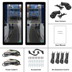 10,36" HD-Bildschirme mit Kamera & Totwinkel-Erkennung für Lkw, Transporter und Bus 