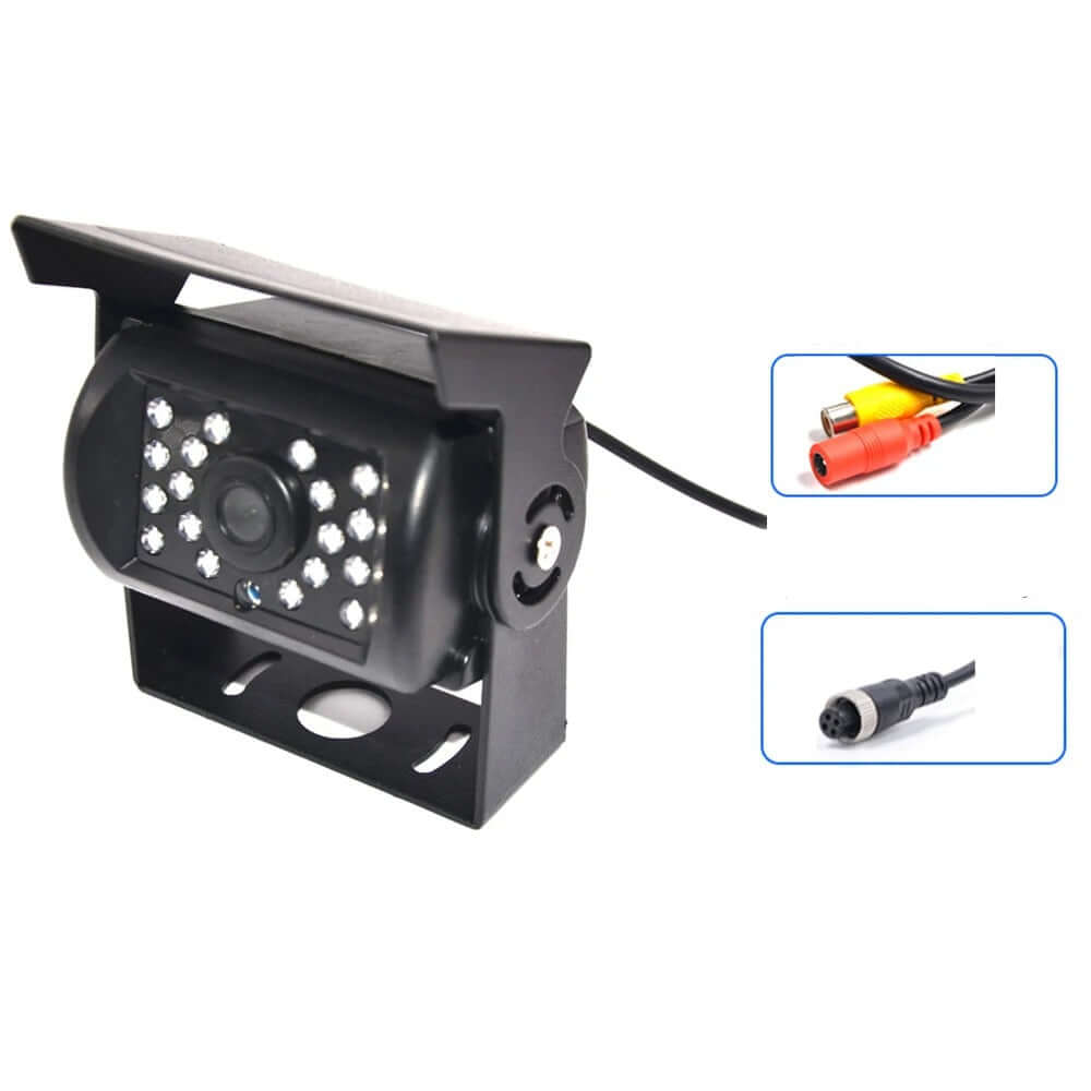 Universelle Rückfahrkamera – PAL, 1200 TV-Linien, 18 IR-LEDs mit Infrarot-LEDs und Halterung, ideal für Transporter und Busse.