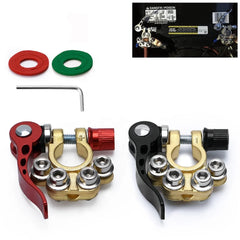 Batteriepolklemmen mit Schnellverschluss – Universal-Batterieterminals für 6V, 12V und 24V (2 Stk.) 