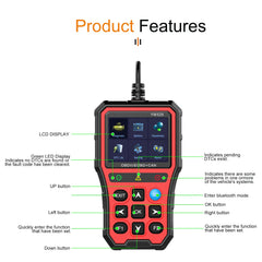 OBD2 Fehlercode-Lesegerät YM529 – Diagnosetester mit Bluetooth und Farbdisplay 