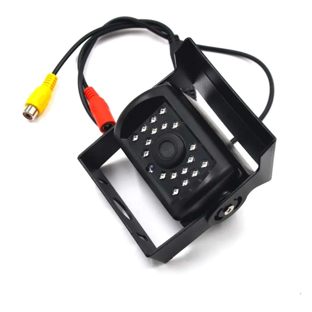 Universelle Rückfahrkamera – PAL, 1200 TV-Linien, 18 IR-LEDs mit Kabel und Adapter für die Fahrzeuginstallation.