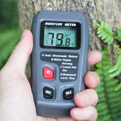 Digitales Holzfeuchtemessgerät mit LCD-Display – Feuchtigkeitsmesser für Holz und Brennholz 