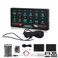 RGB-12-fach-Schalterpanel mit Touch-Bedienung – 12V/24V Steuerpanel 