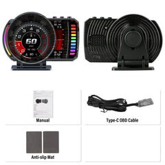 3,5" Head-Up-Display (HUD) fürs Auto – digitaler Tachometer mit OBD2 