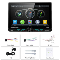 1-DIN-Autoradio mit 7" verstellbarem Touchscreen – Apple CarPlay & Android Auto 
